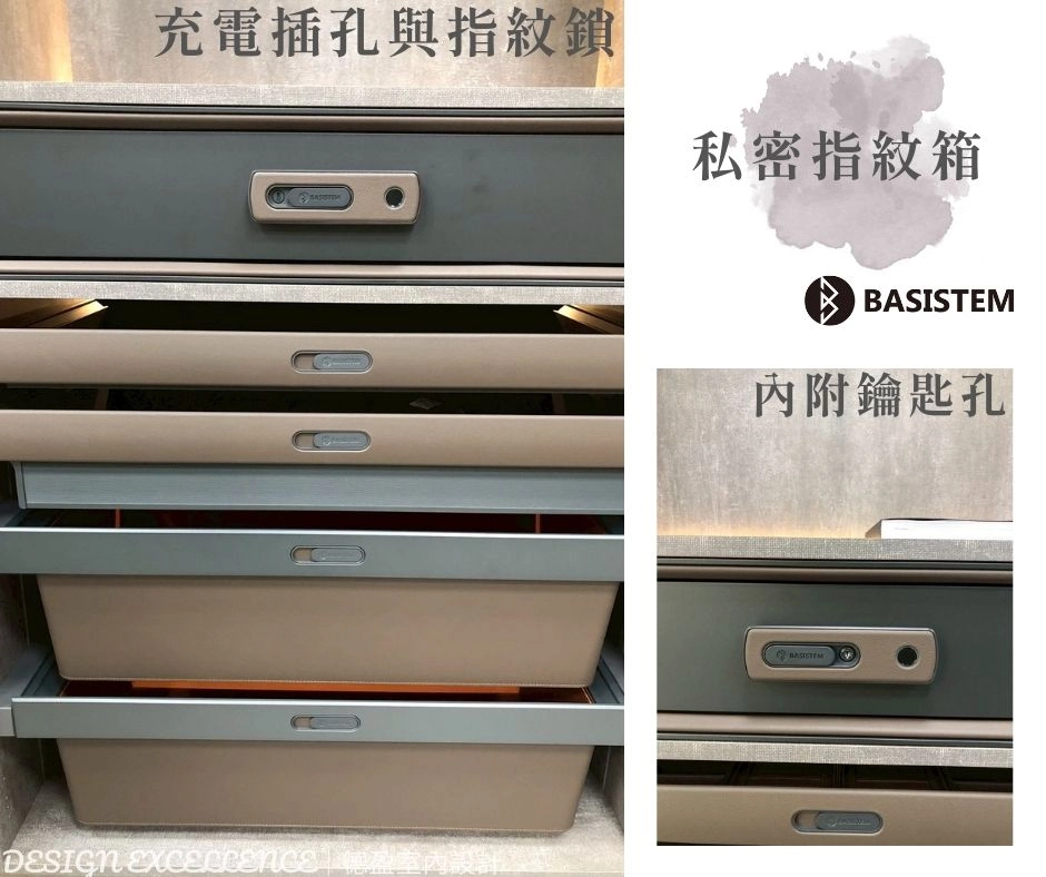 BASISTEM指紋箱採隱藏解鎖與頂級皮革,兼顧私物隱私與便利。